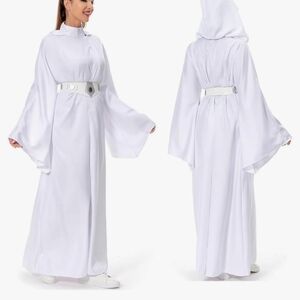 New Womens Princess Costume Dress Robe Pricess Cosplay Cloak Outfit